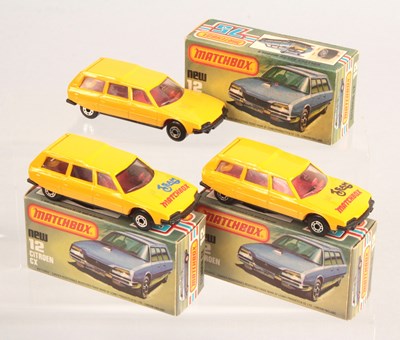 Lot 384 - Matchbox Superfast 3 x 12d Citroen CX Estate Twin Pack Issue Variations