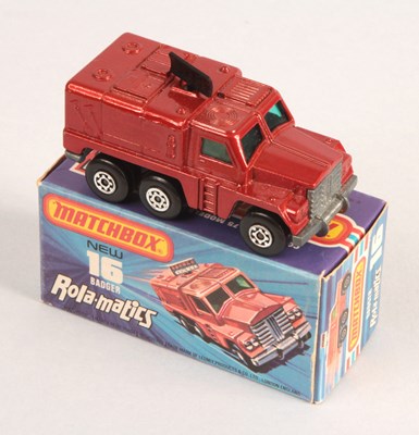 Lot 391 - Matchbox Superfast 16a Badger Radar Truck RARE TURQUOISE GREEN WINDOWS + BLACK AXLE CLIP