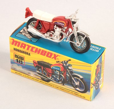 Lot 399 - Matchbox Superfast 18b Hondarora Honda CB750 Motorcycle FACTORY COLOUR TRIAL WHITE SEAT