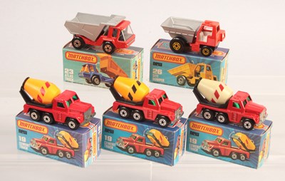 Lot 401 - Matchbox Superfast Group of 5 x Construction Vehicles