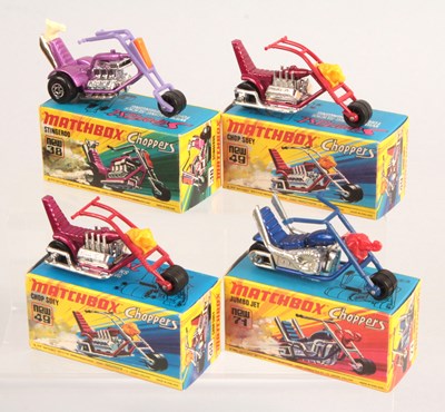 Lot 440 - Matchbox Superfast Group of 4 x Chopper Motorcycles