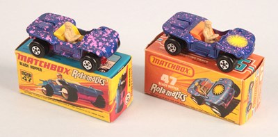 Lot 458 - Matchbox Superfast 2 x 47b Beach Hopper WITH RARE LIGHT ORANGE & LEMON YELLOW INTERIORS