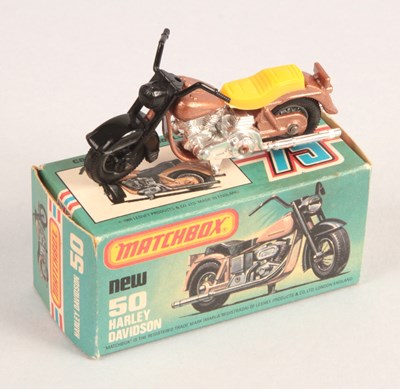 Lot 467 - Matchbox Superfast 50c Harley Davidson Motorcycle WITH PRE-PRO COLOUR TRIAL YELLOW PLASTIC SEAT