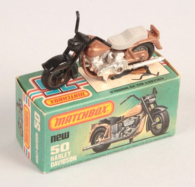 Lot 468 - Matchbox Superfast 50c Harley Davidson Motorcycle WITH PRE-PRO COLOUR TRIAL LIGHT GREY PLASTIC SEAT
