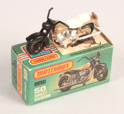Lot 469 - Matchbox Superfast 50c Harley Davidson Motorcycle WITH PRE-PRO COLOUR TRIAL WHITE PLASTIC SEAT