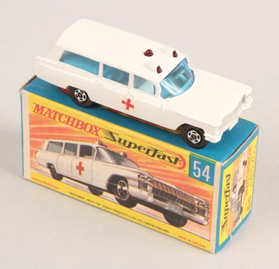 Lot 473 - Matchbox Superfast 54a Cadillac Ambulance WITH FACTORY LABEL LOCATION ERROR