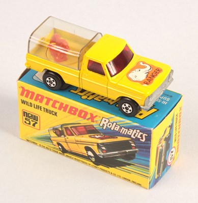 Lot 478 - Matchbox Superfast 57b Ford Wild Life Truck WITH RARE SILVER PAINTED BASE