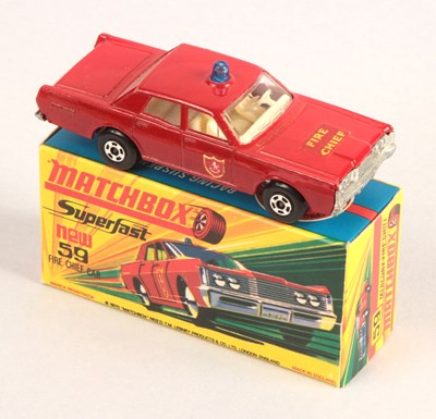 Lot 480 - Matchbox Superfast 59b Mercury Park Lane Fire Chief Car