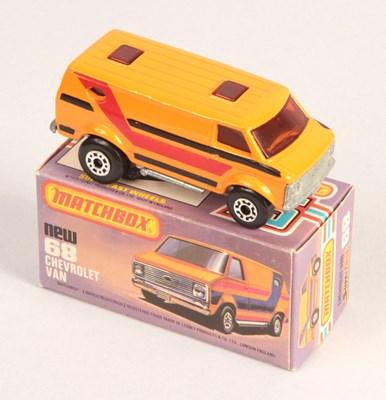 Lot 498 - Matchbox Superfast 68c Chevrolet Van WITH RARE DARK AMBER WINDOWS
