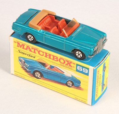 Lot 499 - Matchbox Superfast 69a Rolls Royce Silver Shadow Convertible RARE PRIMROSE YELLOW BASE