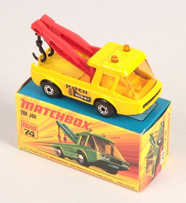 Lot 507 - Matchbox Superfast 74b Toe Joe Wreck Truck "Hitch Hiker " WITH RARE MATT BLACK BASE