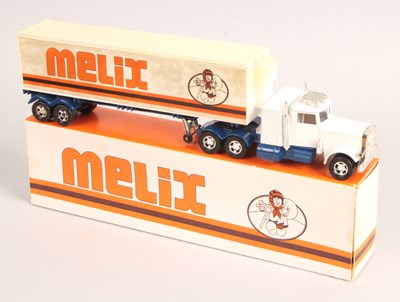 Lot 520 - Matchbox Super Kings K-31 Peterbilt Articulated Truck & Trailer RARE PROMOTIONAL ISSUE "MELIX"