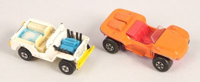 Lot 525 - Matchbox Superfast 2b Jeep Hot Rod + 47b Beach Hopper Factory Pre-Production Colour Trials