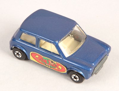Lot 574 - Matchbox Superfast 29b Racing Mini FACTORY PRE-PRODUCTION COLOUR TRIAL WITH RAT ROD LABELS