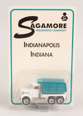 Lot 648 - Matchbox Superfast 23d Peterbilt Tipper Truck "Sagamore Insurance Company" RARE PROMOTIONAL ISSUE