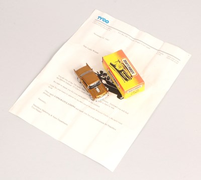 Lot 650 - Matchbox Superfast 4d '57 Chevy LTD ED MATCHBOX 75 CHALLENGE WINNERS PRIZE
